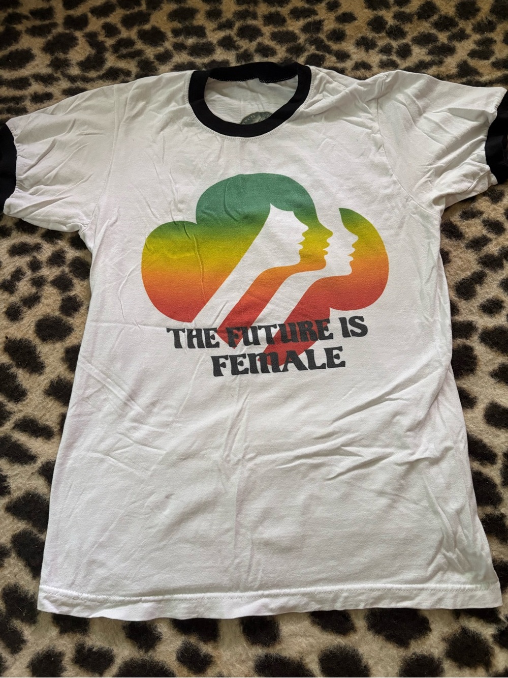 The Future is Female ringer tee used Girl Scouts logo